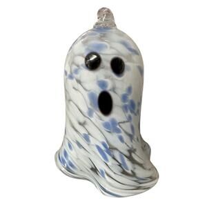 Hand Blown Glass Ghost 6 inch figurine Halloween Art Decor